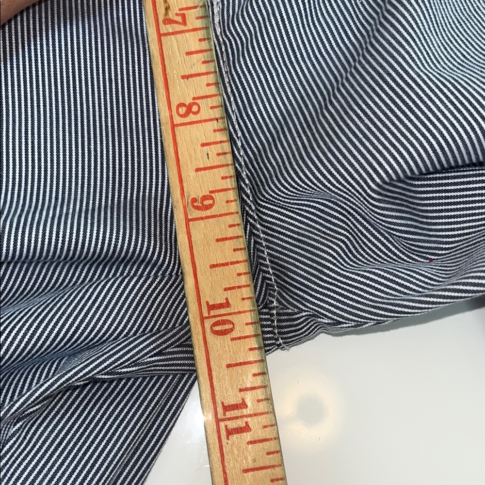 #188 Tommy Hilfiger Women’s capri Blue Striped Pants  NWT - Picture 9 of 11